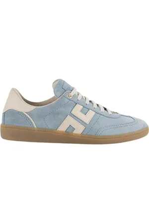 Elisabetta Franchi Sko, Dame, Blå, 40 EU, Læder, Gylden Nitte Læder Sneakers