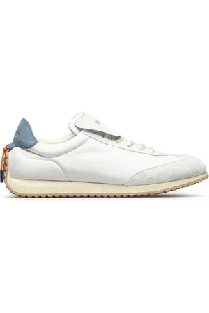 Barracuda Sko, Herre, Hvid, 44 EU, Læder, Læder Sneakers med Ikonisk Orange Detalje