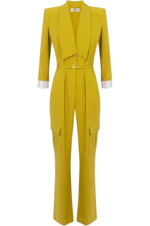 Elisabetta Franchi Jumpsuits & Playsuits, Dame, Grøn, XS, Uld, Stilfuld EA Blandingsmode Top