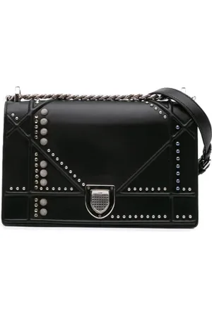 Dior Pre-owned, Dame, Sort, ONE SIZE, Uld, Pre-owned Laeder crossbody-tasker