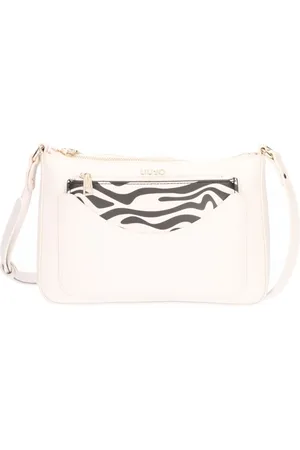 Liu Jo Taske, Dame, Hvid, ONE SIZE, Uld, Hvid Skuldertaske med Zebra Print
