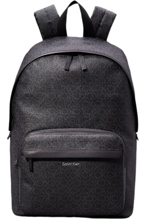 Calvin Klein Taske, Herre, Sort, ONE SIZE, Minimalistisk rund rygsæk i Triple