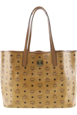 MCM Pre-owned, Dame, Brun, ONE SIZE, Tyl, Pre-owned canvas håndtasker