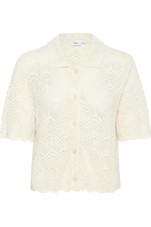 Saint Tropez Strik, Dame, Hvid, XL, Strik Cardigan med Korte Ærmer