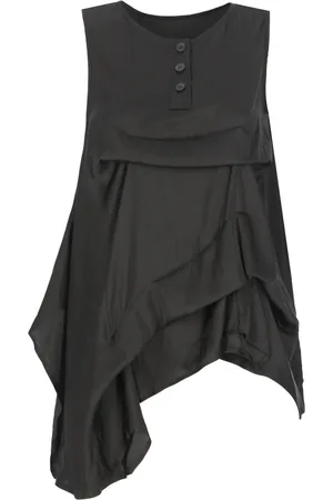 Nü by Staff Top, Dame, Sort, S, Satin, Sort Satinbluse med Flæser