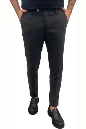 MICHAEL COAL Bukser, Herre, Grå, W35, Bomuld, Bomuldsblanding Slim Fit Bukser