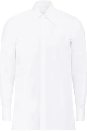 Maison Margiela Skjorte, Herre, Hvid, XL, Bomuld, Oversized Pointed-Krave Bomuldsskjorte