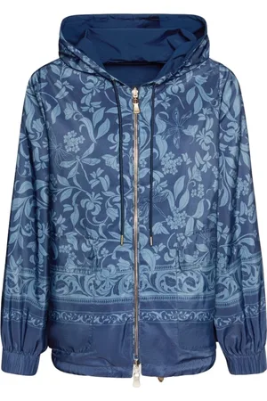 Elena Miro Jakke, Dame, Blå, 3XL, Uld, Omvendt Trykt Jakke