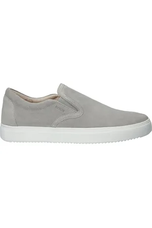 Blackstone Sko, Herre, Grå, 41 EU, Suede, Luksuriøse Suede Slip-ons