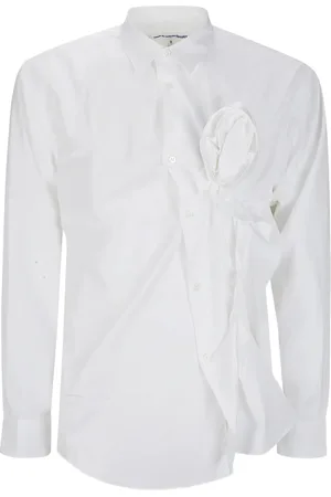 Comme des Garçons Skjorte, Herre, Hvid, S, Hvid Vævet Herreskjorte