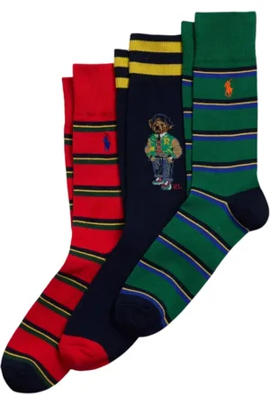 Ralph Lauren Undertøj, Herre, Flerfarvet, ONE SIZE, 3-Pak Sokker