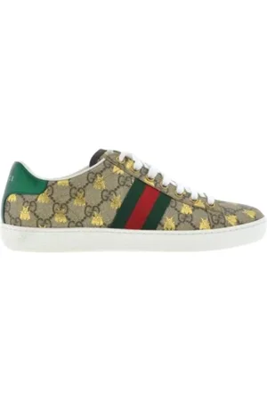Gucci Sko, Dame, Flerfarvet, 37 EU, Læder, GG Supreme Bee Sneakers