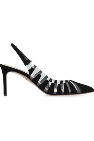 Aquazzura Sko, Dame, Sort, 36 EU, Læder, Hot Rumor Slingback Sandaler
