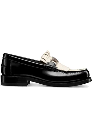 Dior Sko, Dame, Sort, 36 EU, Læder, Sorte Læder Loafers med Frynser