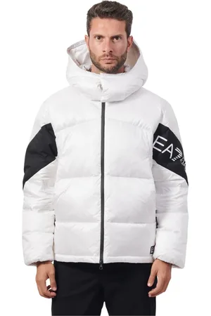 Emporio Armani Jakke, Herre, Hvid, XL, Uld, Puffer Coat Fullzip