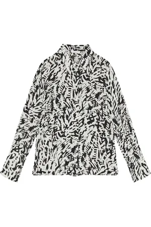 Patrizia Pepe Bluser & Skjorter, Dame, Sort, XS, Bomuld, Fantasy Print Skjorte