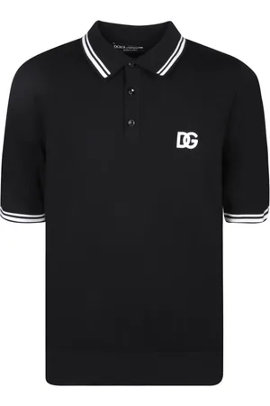 Dolce & Gabbana Top, Herre, Sort, M, Bomuld, Sort T-shirt med signaturlogo