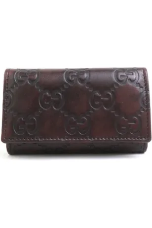 Gucci Pre-owned, unisex, Brun, ONE SIZE, Tyl, Pre-owned Laeder ngleholdere