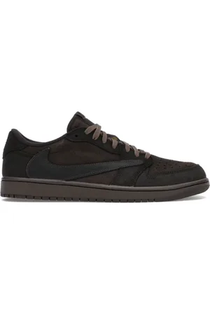 Jordan Sko, Herre, Sort, 41 EU, Læder, Air 1 x Travis Scott Velvet Brown and Dark Mocha