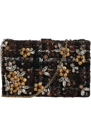 Dolce & Gabbana Pre-owned, Dame, Flerfarvet, ONE SIZE, Uld, Pre-owned Stof skuldertasker