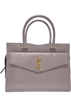 Saint Laurent Pre-owned, Dame, Grå, ONE SIZE, Uld, Pre-owned Laeder hndtasker