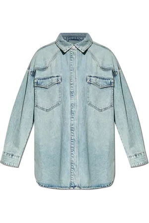 Gestuz Bluser & Skjorter, Dame, Blå, S, Denim, Denim skjorte Gzasher