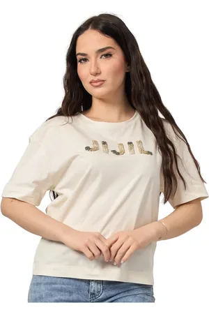 JIJIL Top, Dame, , L, Bomuld, Bomuld T-shirt med Rhinestone Logo