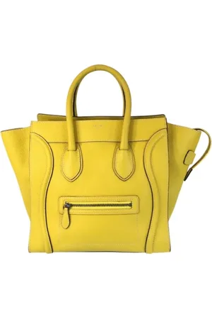 Céline Pre-owned, Dame, Gul, ONE SIZE, Tyl, Pre-owned Laeder celine-tasker