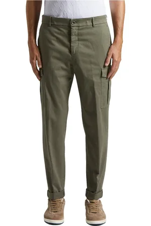 PESERICO SIGN Bukser, Herre, Grøn, M, Bomuld, Stretch bomuld gabardine chino bukser
