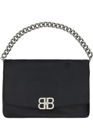 Balenciaga Taske, Dame, Sort, ONE SIZE, Uld, Læder skuldertaske med kædehåndtag
