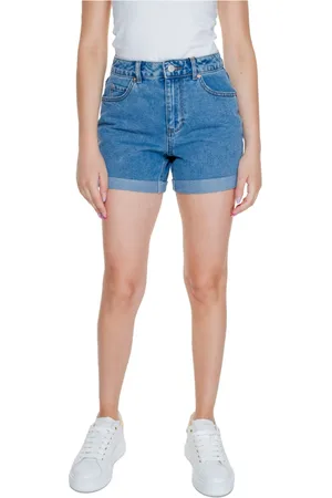 VERO MODA Shorts, Dame, Blå, S, Bomuld, Blå Plain Dame Shorts med Lommer