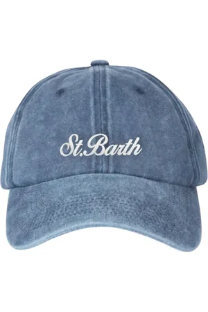 MC2 SAINT BARTH Tilbehør, unisex, Blå, ONE SIZE, Uld, Denim Blå Kasket Stilfuldt Afslappet Tilbehør