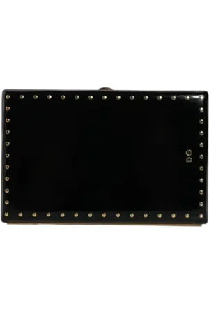 Dolce & Gabbana Pre-owned, Dame, Sort, ONE SIZE, Uld, Pre-owned Laeder clutches