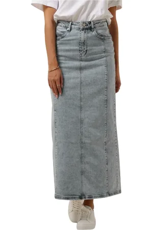 Gestuz Nederdel, Dame, Blå, XS, Denim, Janicegz Lang Nederdel Lyseblå