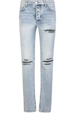 AMIRI Jeans, Herre, Blå, W33, Bomuld, Slidtsiddende jeans med slidt look