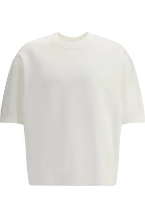 Jil Sander Top, Herre, Hvid, S, Bomuld, Oversized Crew Neck Bomuld T-Shirt