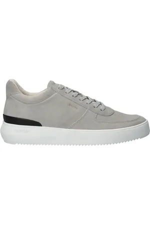 Blackstone Sko, Herre, Grå, 45 EU, Suede, Luksuriøs Suede Mid-Top Sneaker