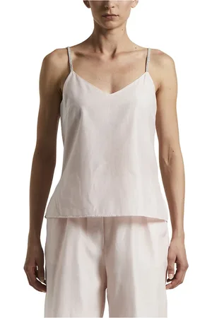 PESERICO SIGN Top, Dame, Lyserød, S, Bomuld, Bomuld og silke organza top