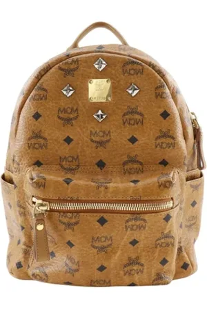 MCM Pre-owned, Dame, Brun, ONE SIZE, Uld, Pre-owned Canvas rygsaekke