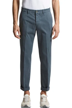 PESERICO SIGN Bukser, Herre, Blå, L, Bomuld, Stretch bomuld gabardine chino bukser