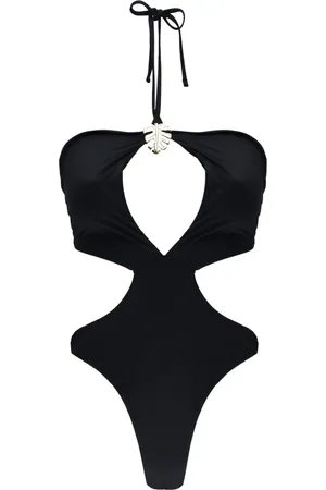MISS BIKINI Badetøj, Dame, Sort, S, Sort Sea Tøj Badedragt med Front Cut-Out