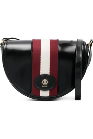 Bally Taske, Dame, Sort, ONE SIZE, Uld, Sort Foldover Skuldertaske med Logo