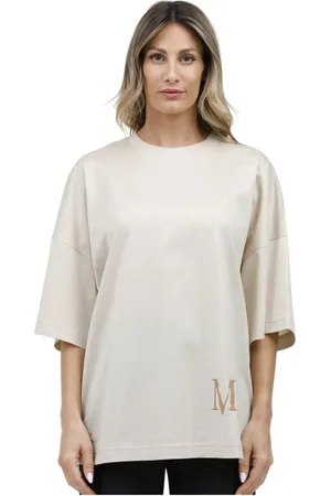 Max Mara Top, Dame, , M, Bomuld, Blød Bomuld Jersey Tre-Kvart Ærme T-Shirt