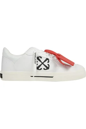 OFF-WHITE Sko, Herre, Hvid, 41 EU, Læder, Hvide lædersneakers med pilmotiv