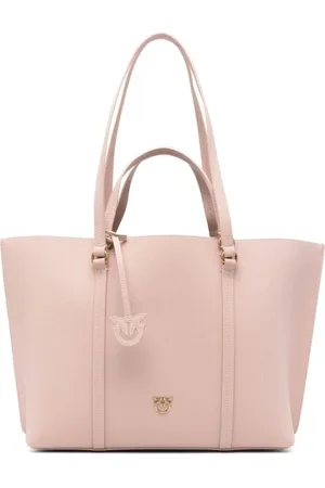 Pinko Taske, Dame, Lyserød, ONE SIZE, Læder, Lovebirds Tote Bag i