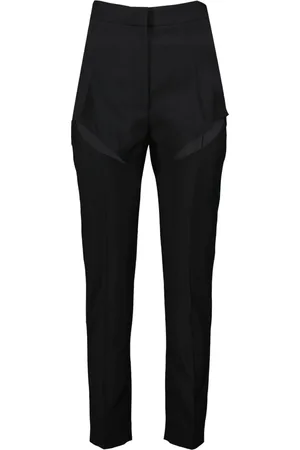 Alexander McQueen Bukser, Dame, Sort, XS, Uld, Uld Bukser Forår-Sommer 2023