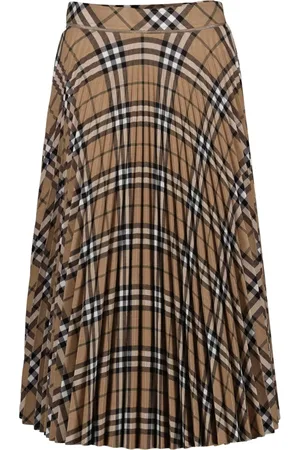 Burberry Nederdel, Dame, , 2XS, Uld, Vintage Check Wool Skirt