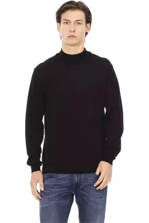 BALDININI Strik, Herre, Sort, XL, Monogram Turtleneck Sweater