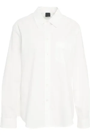 Pinko Bluser & Skjorter, Dame, Hvid, M, Uld, Hvid Poplin Bluse Kent Krave