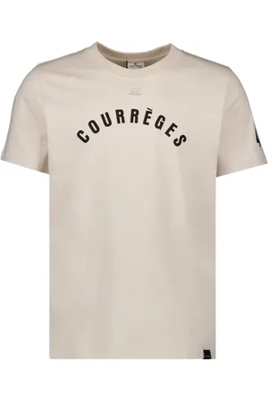 Courrèges Top, Herre, , L, Bomuld, Trykt Logo Bomuld T-shirt
